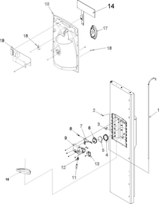 Fz Door And Facade Diagram and Parts List for RS4953000W0  Gaggenau Refrigerator