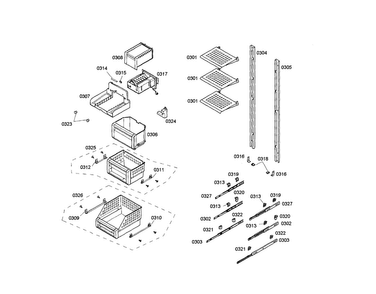 Icemaker Diagram and Parts List for T18IF70CSS-01  Thermador Freezer