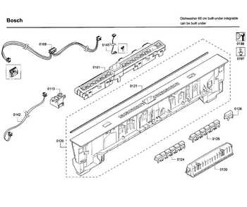 Control Panel Diagram and Parts List for SHP65T56UC 09 Bosch Dishwasher