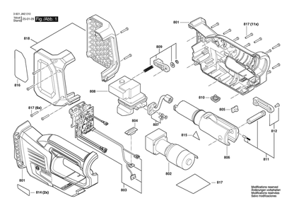 Part Location Diagram of 1600A02W98 Bosch Tool ELECTRONIC MODULE