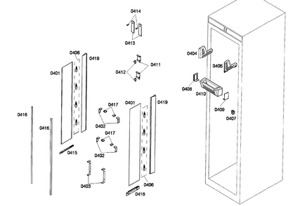 Lighting Diagram and Parts List for T24IR70NSP 35 Thermador Refrigerator