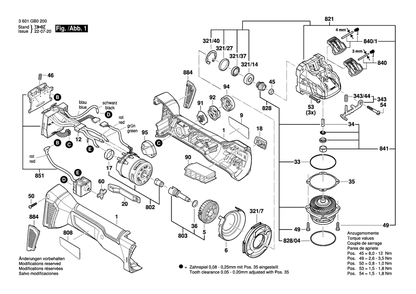 Part Location Diagram of 1607000EA6 Bosch Lever