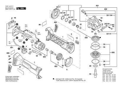 Part Location Diagram of 1607000CA8 Bosch Gear Unit
