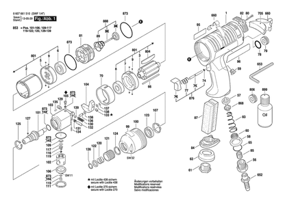 Section 1 Diagram and Parts List for 0607661510  Bosch Wrench