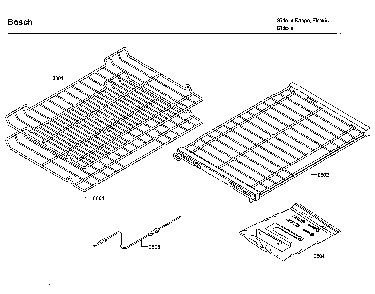 Shelfs Diagram and Parts List for HIIP055U 01 Bosch Range