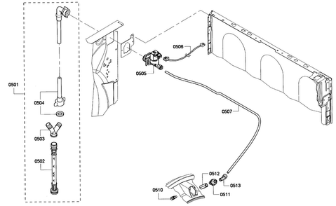 Mist Assy Diagram and Parts List for WTVC553AUC 09 Bosch Dryer