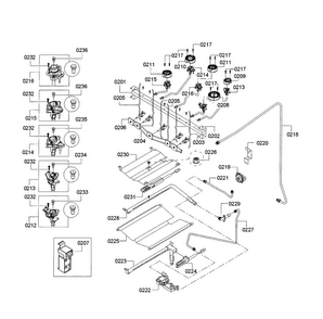 Valve Assy Diagram and Parts List for HGS3023UC 10 Bosch Range