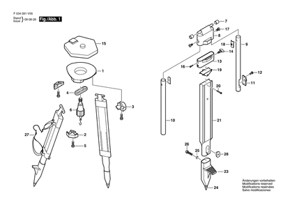 Part Location Diagram of 2610A09014 Bosch Tool CST SHOE POINT BLACK OXIDE