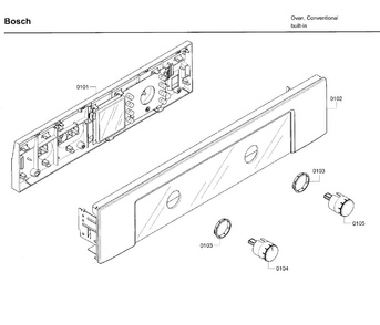 Control Panel Diagram and Parts List for HBN5420UC 02 Bosch Wall Oven