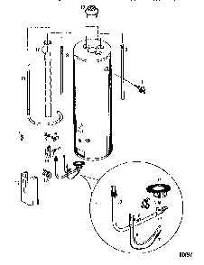 50 Gal. High Altitude Diagram and Parts List for 153334544  Kenmore Water Heater