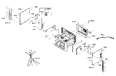 Side panels/power cord Diagram and Parts List for HMCP0252UC 03 Bosch Microwave