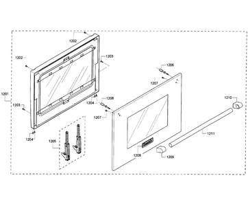 Large Door Diagram and Parts List for PRD486GDHC 09 Thermador Range
