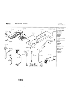 Fascia Panel Diagram and Parts List for WFMC3200UC 01 Bosch Washer