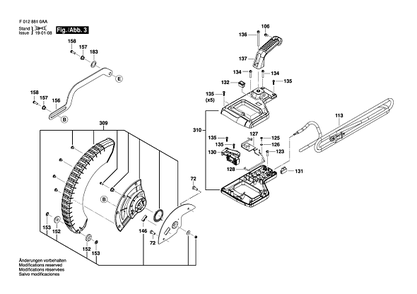 Bosch Spt88 (F0128810aa) 3 Diagram and Parts List for SPT88 F0128810AA Bosch Miter Saw