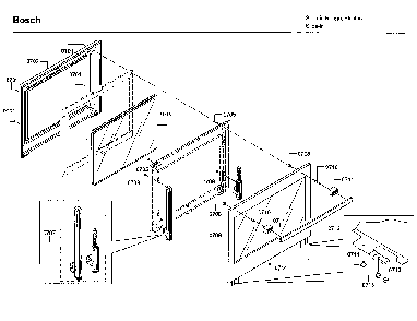 Door Diagram and Parts List for HIIP054U 06 Bosch Range