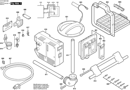Diagram Diagram and Parts List for PB10 2 610 920 592 Bosch Radio