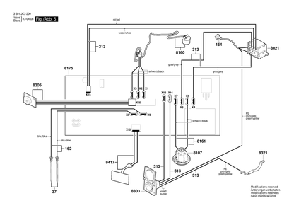 Diagram 5 Diagram and Parts List for GAS35LAFC 3 601 JC3 280 Bosch Utility Vacuum