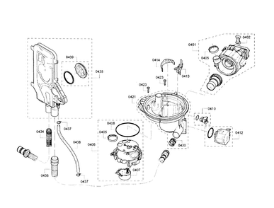 Pump Diagram and Parts List for SHE68T56UC 02 Bosch Dishwasher