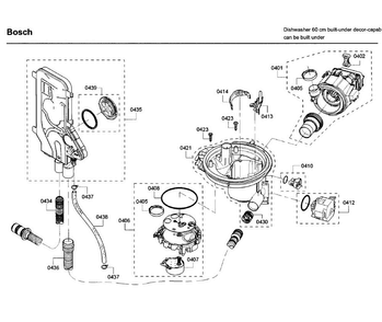 Pump Diagram and Parts List for SHE53T52UC 07 Bosch Dishwasher