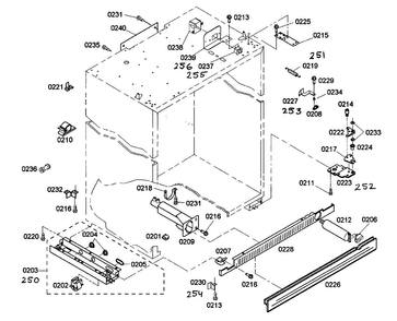 Cabinet Parts Diagram and Parts List for KBUIT4275E 01 Thermador Refrigerator