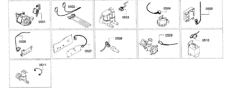 Miscellaneous Parts Diagram and Parts List for WAP24200UC 11 Bosch Washer