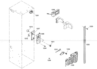 Senser Diagram and Parts List for KBUDT4275E 01 Thermador Refrigerator