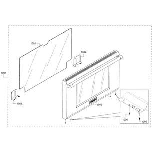 Door Assy Diagram and Parts List for PRG366JG 03 Thermador Range