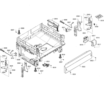 Base Assy Diagram and Parts List for SHX3AR76UC 06 Bosch Dishwasher