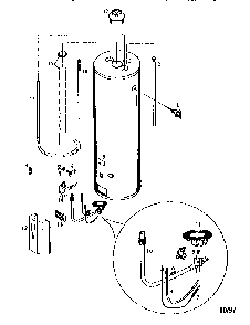 50 Gal. High Altitude Diagram and Parts List for 153334576  Kenmore Water Heater