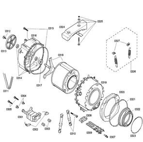 Drum Diagram and Parts List for WFL2060UC 32 Bosch Washer