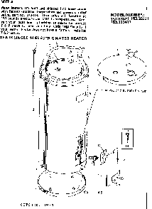 Non-functional Replacement Parts Diagram and Parts List for 153323411  Kenmore Water Heater