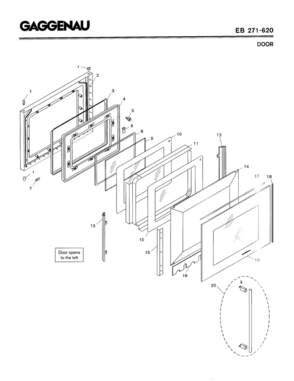04 - DOOR Diagram and Parts List for EB271-620  Bosch Range