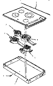 Body And Elements Diagram and Parts List for CR30W  Thermador Cooktop