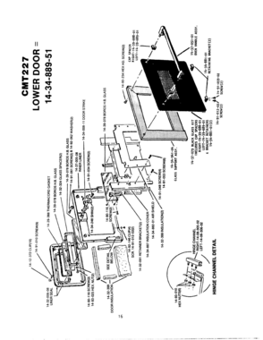 17 - CMT-227 LOWER DOOR Diagram and Parts List for CMT-127  Bosch 