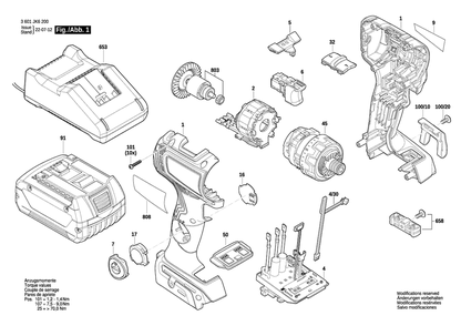 Part Location Diagram of 1600A00J5S Bosch Tool GEAR BOX