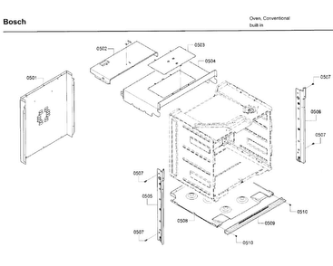 Latch Diagram and Parts List for HBN8451UC 02 Bosch Wall Oven
