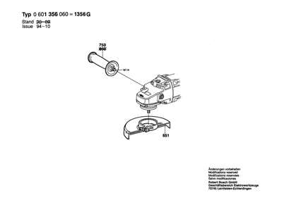 Section 2 Diagram and Parts List for GWS20-180S 0601356060 Bosch Angle Grinder