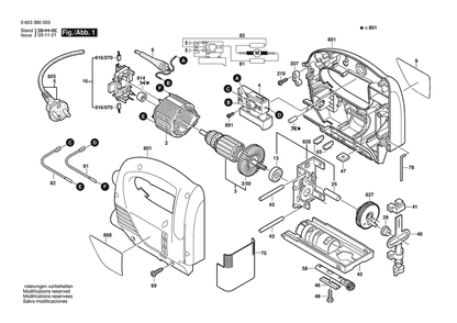 Part Location Diagram of 1604460433 Bosch Power Supply Cord