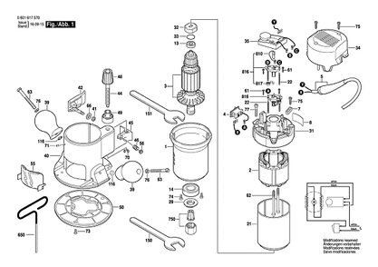 Bosch 130.2662 (0601617570) 1 Diagram and Parts List for 1302662 0601617570 Bosch Router