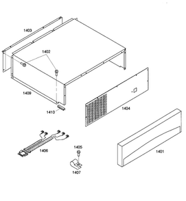 Cabinet 4 Diagram and Parts List for KBUDT4255E 04 Thermador Refrigerator
