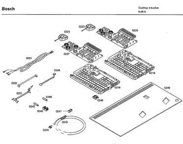 Pcb Asy Diagram and Parts List for NIT8053UC 08 Bosch Cooktop