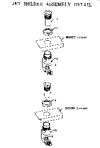 Jet Holder Detail Diagram and Parts List for SGC304RS  Thermador Cooktop