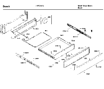 Drawer Diagram and Parts List for HIIP054U 03 Bosch Range