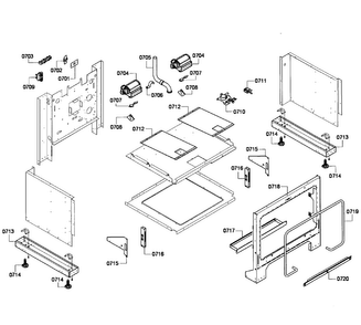 Cabinet Diagram and Parts List for PRD304EG 06 Thermador Range