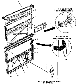 Cv2236 Ventilator Intake Diagram and Parts List for CCV36  Thermador Cooktop