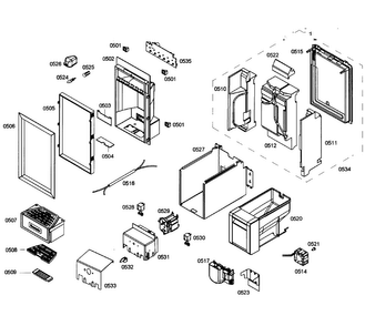 Dispenser Diagram and Parts List for T24ID80NLP 39 Thermador Freezer