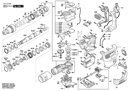 Bosch Gbh18v-36cn Diagram and Parts List for GBH18V-36CN  Bosch Hammer Drill