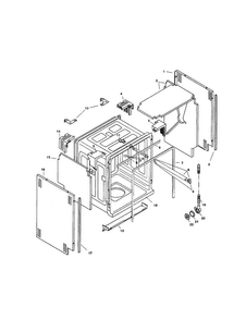 Tank Assembly Diagram and Parts List for SHU5312UC 12 Bosch Dishwasher