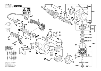 Part Location Diagram of 1607000967 Bosch Tool SWITCH