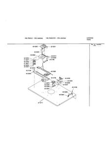 Upper Internal Panel Diagram and Parts List for HBL755AUC 00 Bosch Wall Oven
